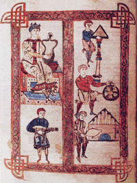 David e i musici, X-XI secolo, miniatore eporediese